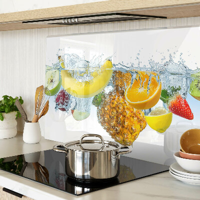 Snijplanken glas Fruit in water