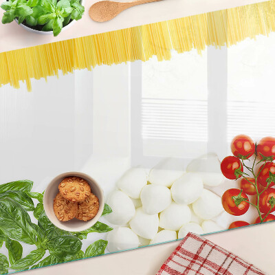 Snijplanken van glas Pasta met kruiden en tomaten