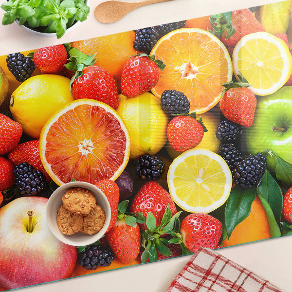 Snijplanken glas Tropische vruchten en bessen