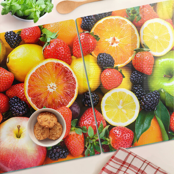 Snijplanken glas Tropische vruchten en bessen