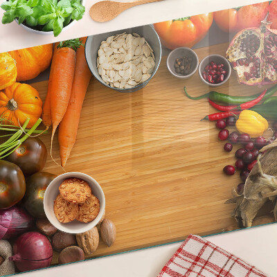 Snijplanken van glas Groente- en fruitmotief