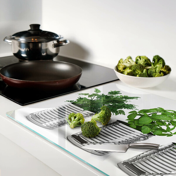 Snijplanken glas Planten in metalen potten