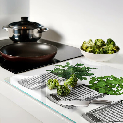 Snijplanken glas Planten in metalen potten