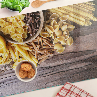 Glazen snijplanken Pasta en houten accenten
