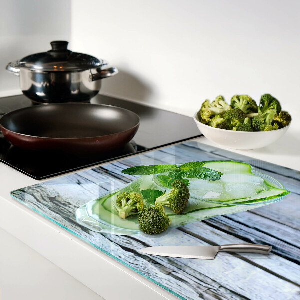 Snijplanken van glas Een verfrissende cocktail met munt.