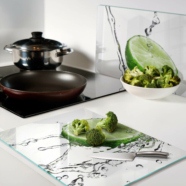 Glazen snijplanken Citroenen in water