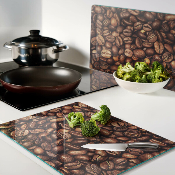 Snijplanken van glas Koffiebonen