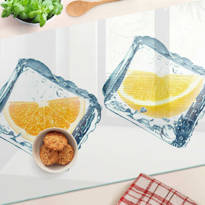 Snijplanken van glas Fruit in ijs