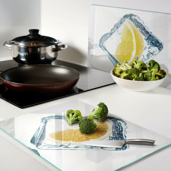 Snijplanken van glas Fruit in ijs