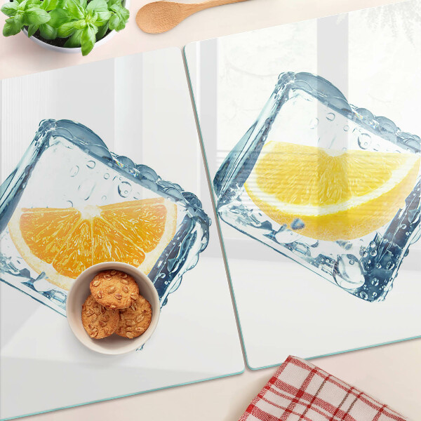 Snijplanken van glas Fruit in ijs