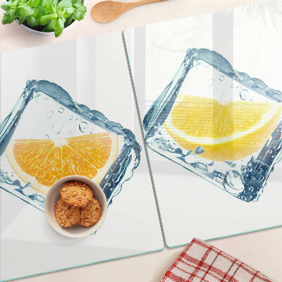 Snijplanken van glas Fruit in ijs