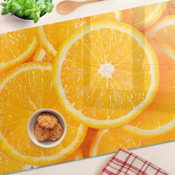 Snijplanken glas Sinaasappelschijfjes