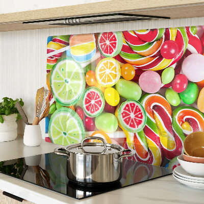 Snijplanken van glas Zoete snoepjes en fruit