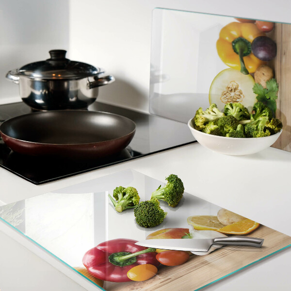 Snijplanken glas Fruit op een plank