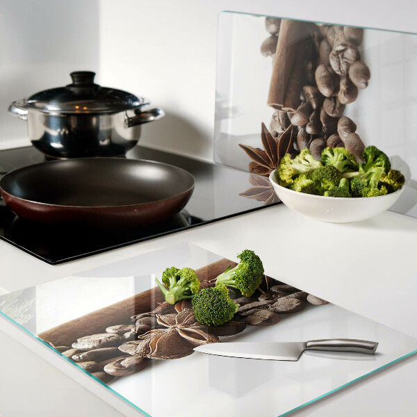 Glazen snijplanken Koffie en kruiden