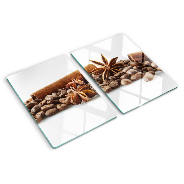 Snijplanken van glas Specerijen en koffiebonen
