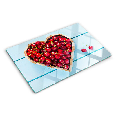Glazen snijplanken Kersen in het hart