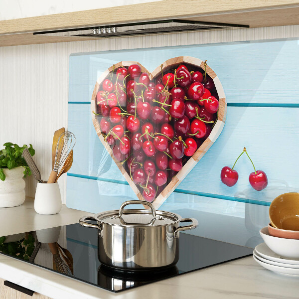 Glazen snijplanken Kersen in het hart