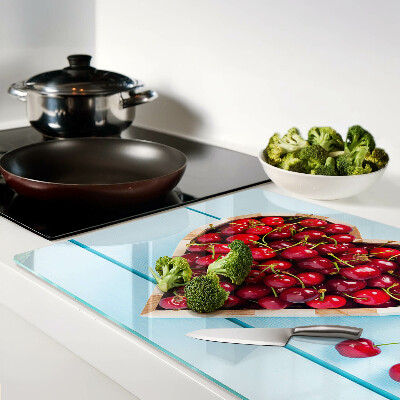 Glazen snijplanken Kersen in het hart