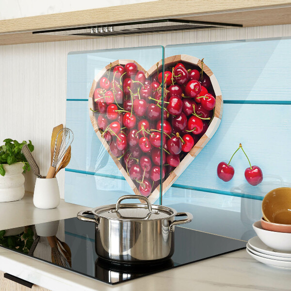 Glazen snijplanken Kersen in het hart