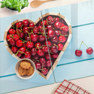 Glazen snijplanken Kersen in het hart