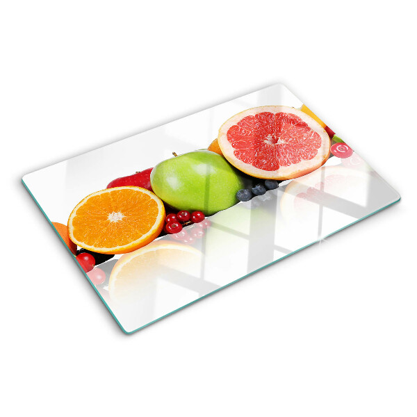 Snijplanken glas Citrusvruchten in pastelkleuren