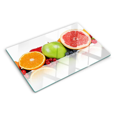 Snijplanken glas Citrusvruchten in pastelkleuren