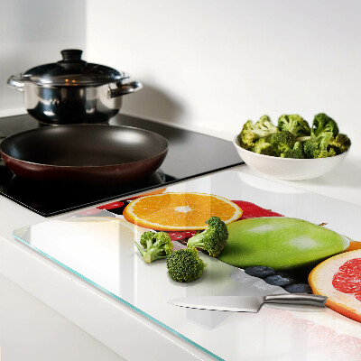 Snijplanken glas Citrusvruchten in pastelkleuren