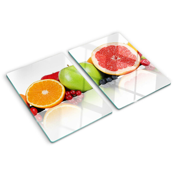 Snijplanken glas Citrusvruchten in pastelkleuren