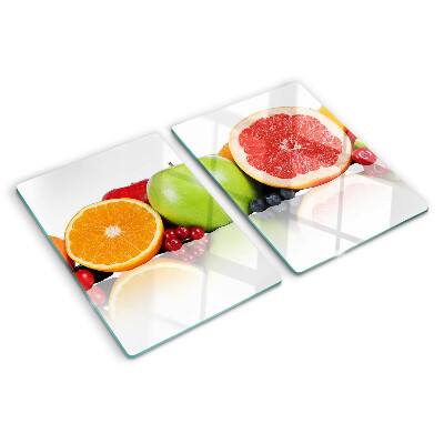 Snijplanken glas Citrusvruchten in pastelkleuren