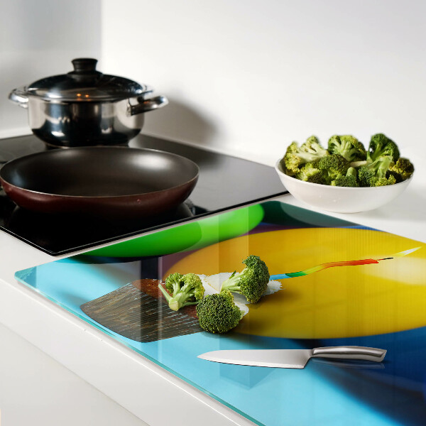 Snijplanken glas Verjaardagscupcake met ballonnen