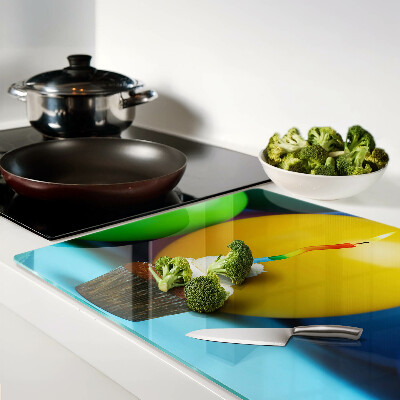 Snijplanken glas Verjaardagscupcake met ballonnen