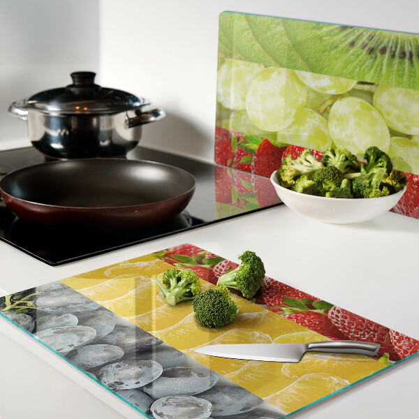 Snijplanken van glas Gestreept fruit