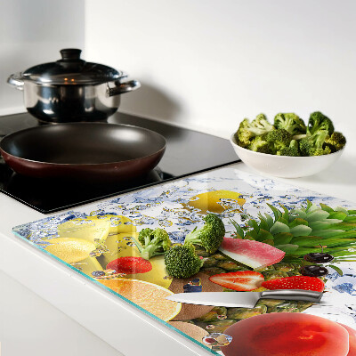 Glazen snijplanken Fruit in water