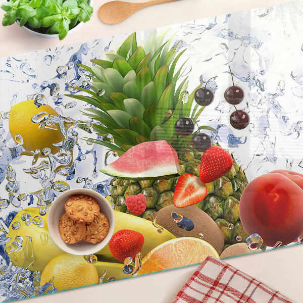 Glazen snijplanken Fruit in water