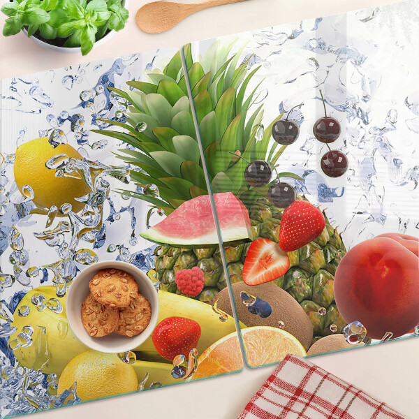 Glazen snijplanken Fruit in water