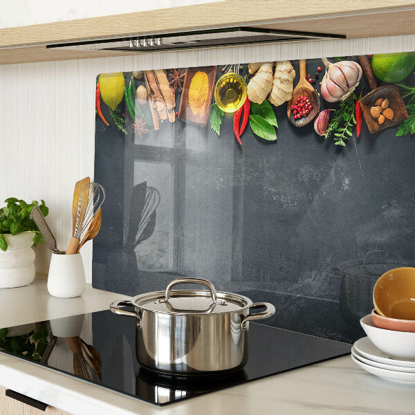 Snijplanken glas Keukenkruiden en ingrediënten