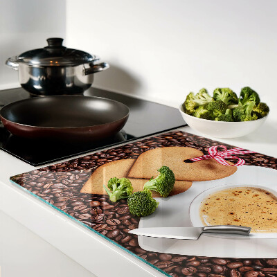 Glazen snijplanken Koffie met een hart en koekjes