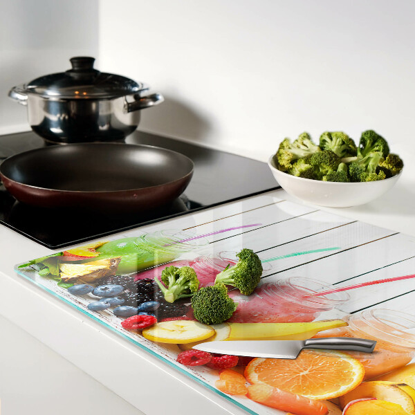 Snijplanken van glas Fruitcocktails met extra's