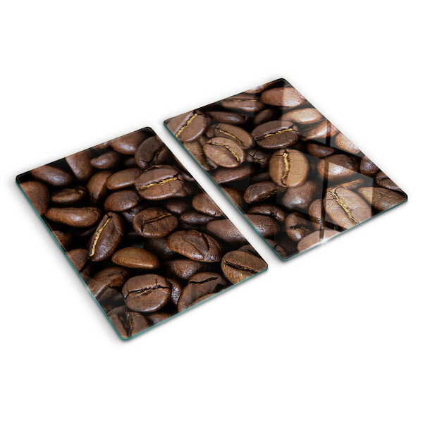 Snijplanken van glas Koffiebonen