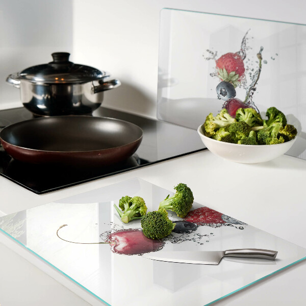 Snijplanken glas Fruit in water