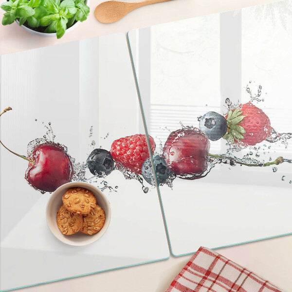 Snijplanken glas Fruit in water