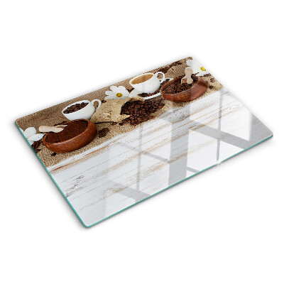 Snijplanken glas Koffie en koffiebonen