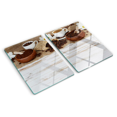 Snijplanken glas Koffie en koffiebonen