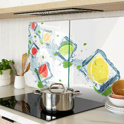 Snijplanken van glas Fruitmotief met kleurrijke plakjes.