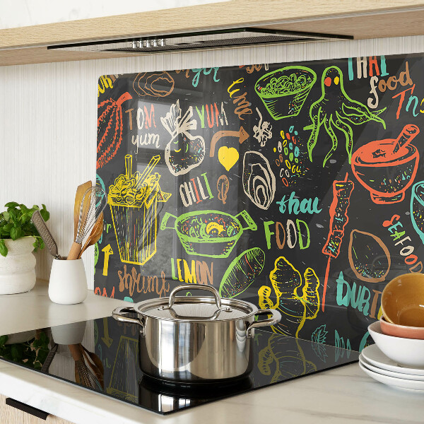 Glazen snijplanken Culinair thema met eten