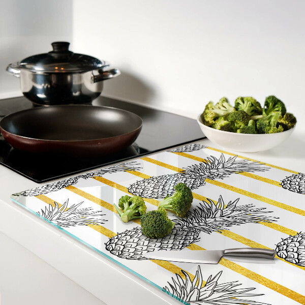 Snijplanken van glas Ananas op reepjes