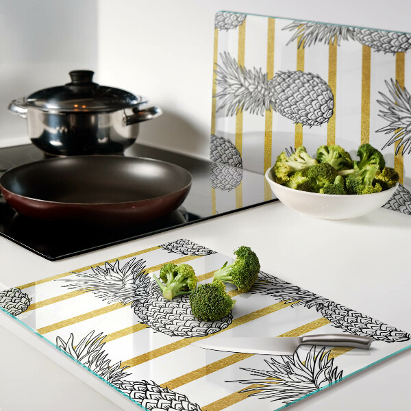 Snijplanken van glas Ananas op reepjes