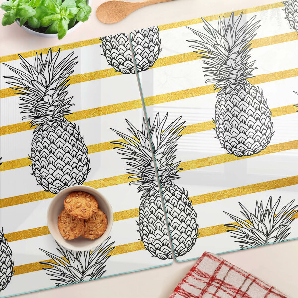 Snijplanken van glas Ananas op reepjes