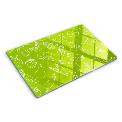 Snijplanken van glas Fruit- en groentethema